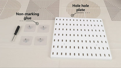 SUNCHHAYA Peg Board, Pegboard for Wall Organizer (White, 56x56 CM)
