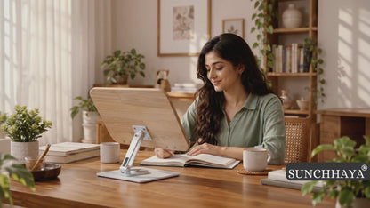 SUNCHHAYA (SH-10) Premium 360° Rotatable Adjustable Book & Laptop Stand