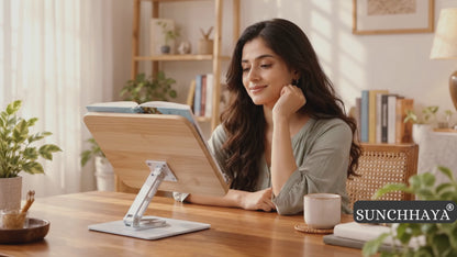 SUNCHHAYA (SH-10) Premium 360° Rotatable Adjustable Book & Laptop Stand